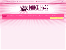 Tablet Screenshot of dancedivas.ie